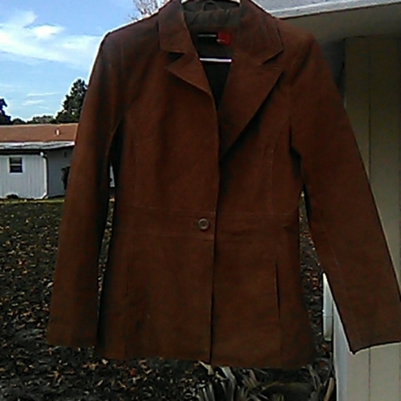 Single button suede jacket - Picture 4 of 4